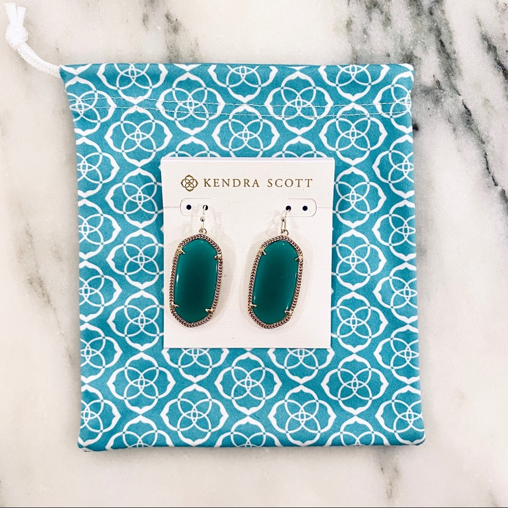 NWOT Kendra Scott Emerald Green Earrings